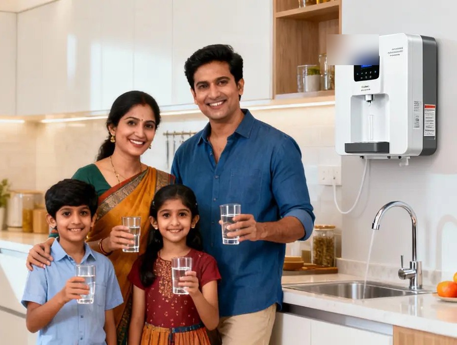 MS Water Solution - Family using clean RO water in Patna
